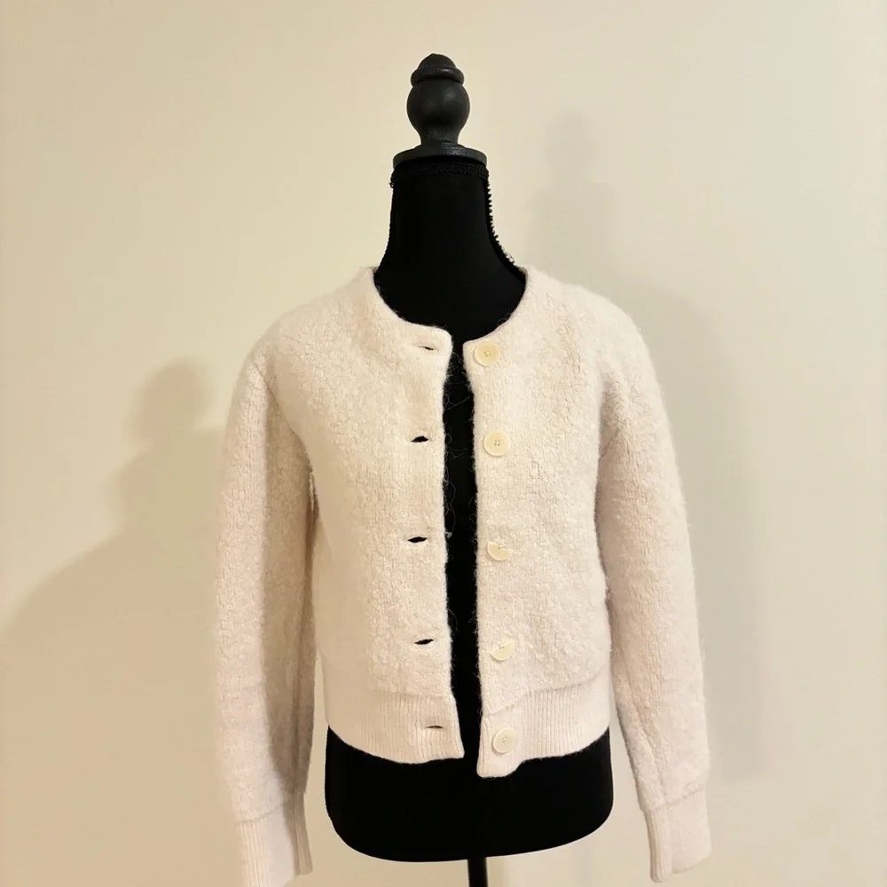 Sandro Cream Women's Cardigan - Picture 3 of 7